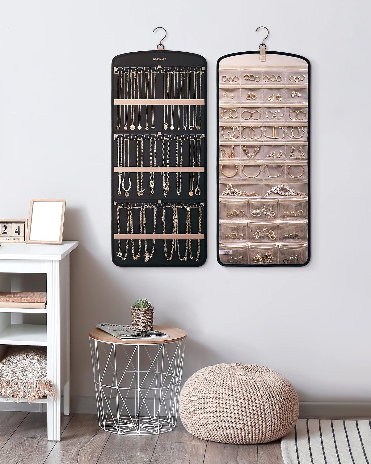 Black Hanging Jewellery Organiser