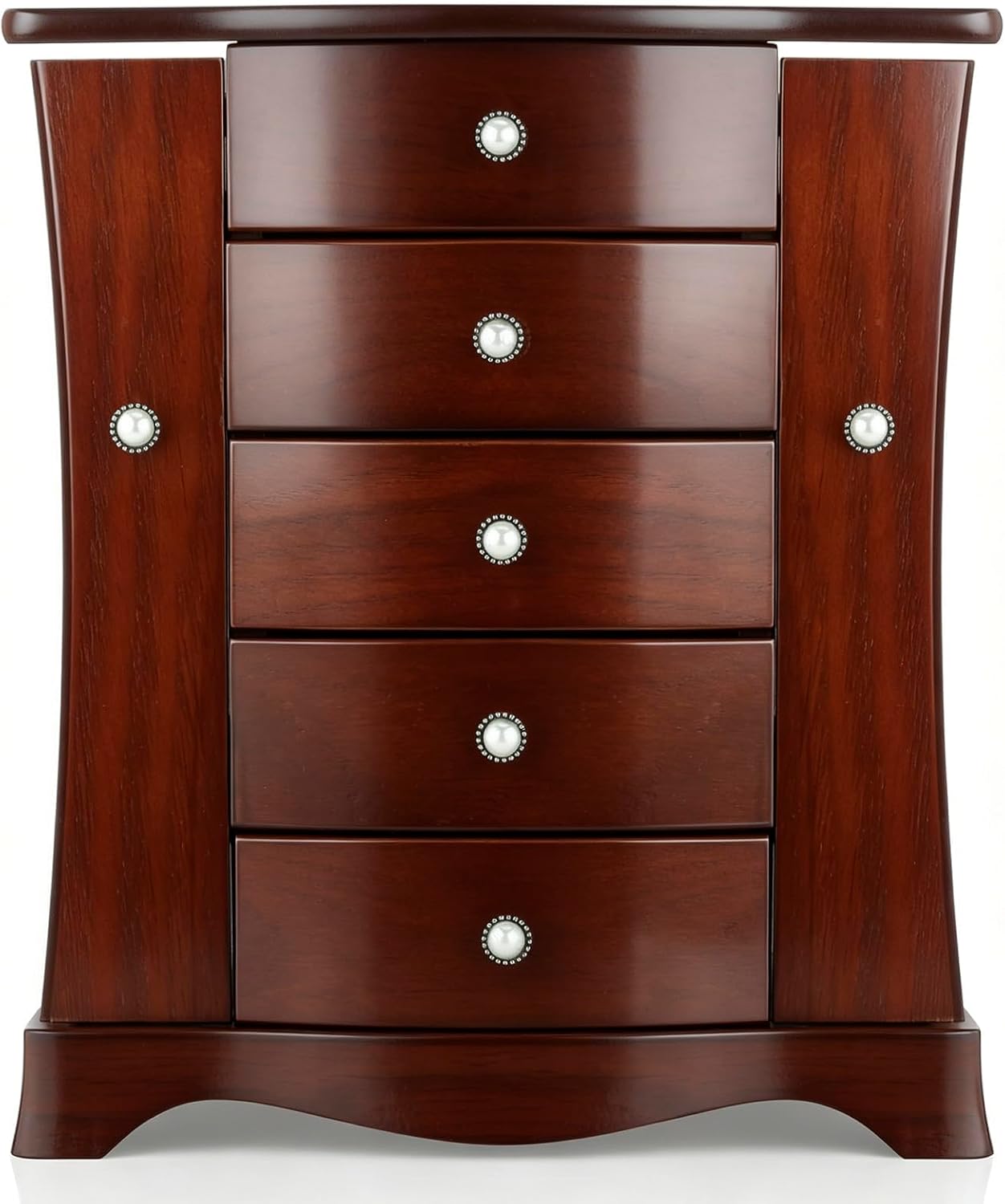 Brown Finish Wood Jewellery Box