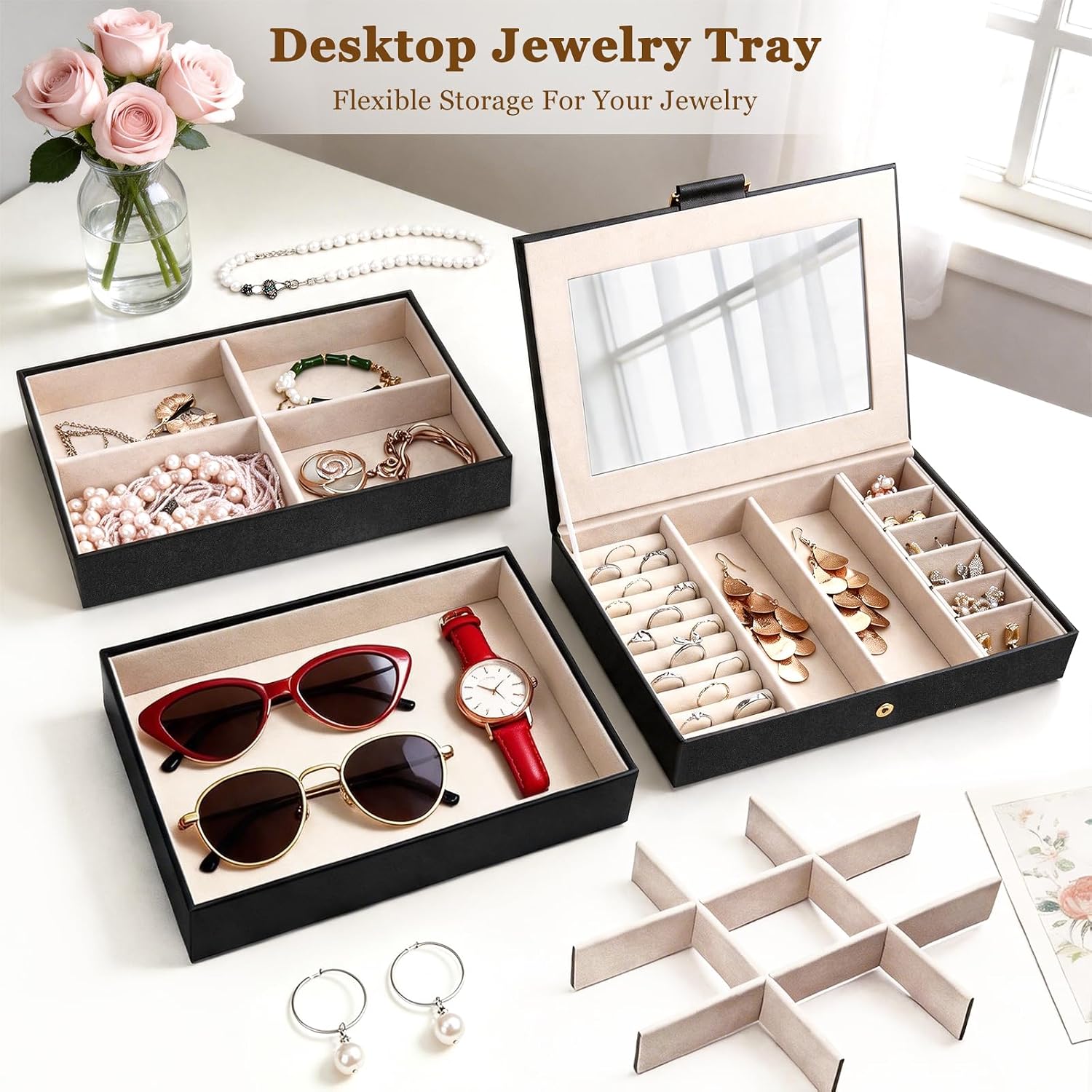 Three-Layer Stackable Storage Trays