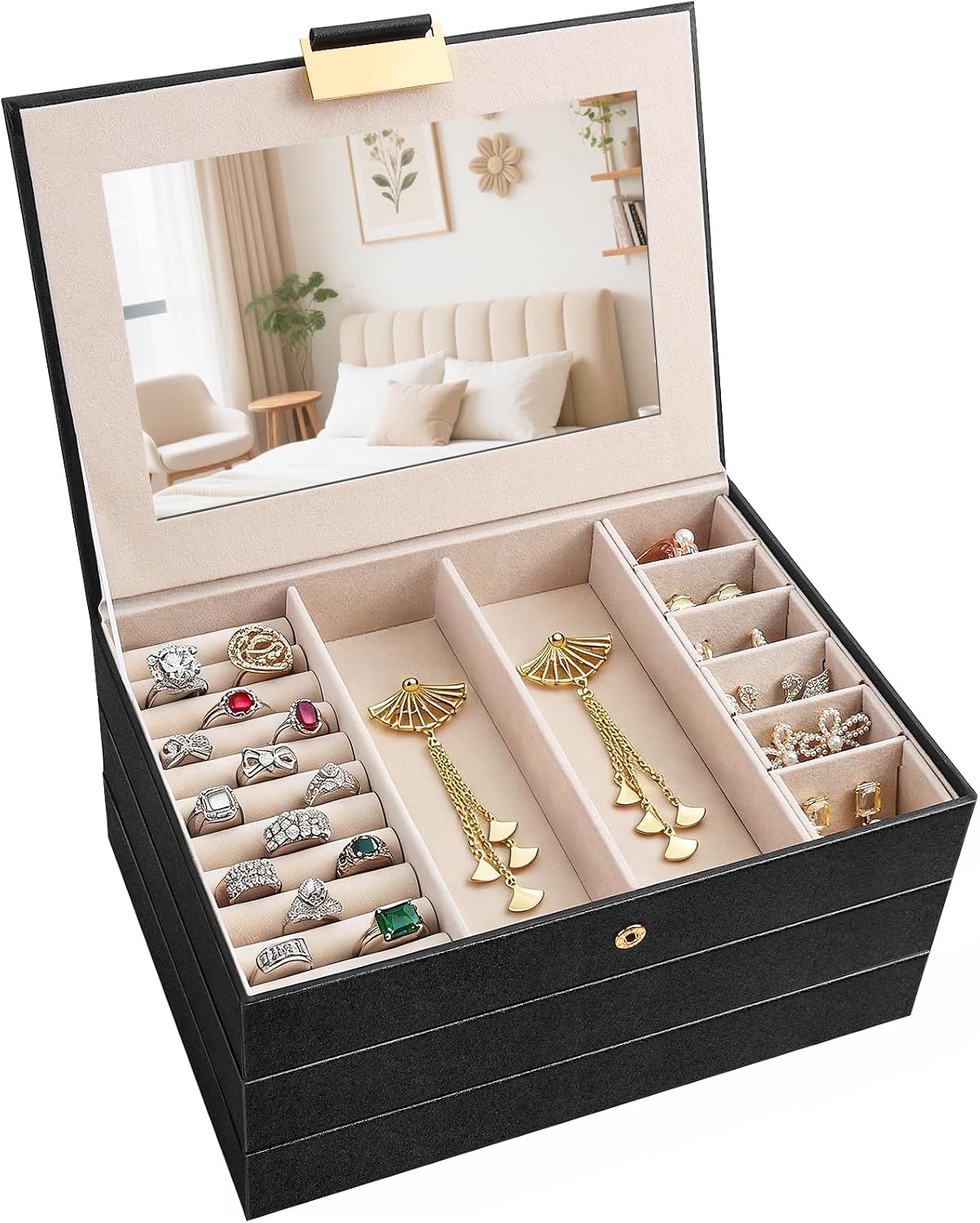 Three-Layer Stackable Storage Trays