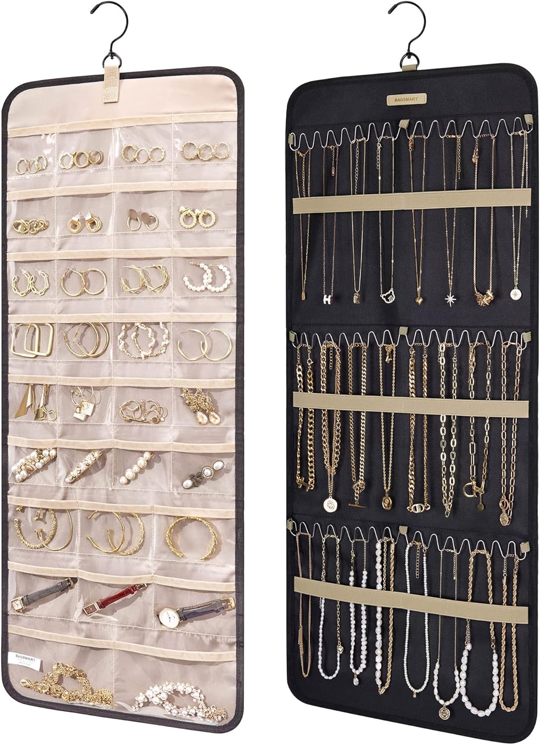 Two-Sided Hanging Jewellery Organiser